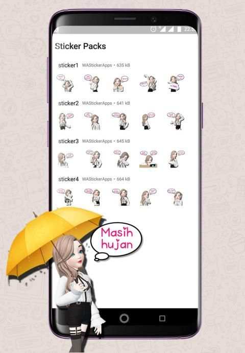 WA Sticker Cewe Cute, Seksi Lucu WAStickerApps screenshot 4