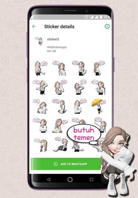 WA Sticker Cewe Cute, Seksi Lucu WAStickerApps screenshot 7