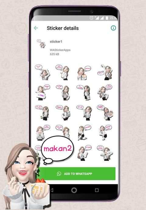 WA Sticker Cewe Cute, Seksi Lucu WAStickerApps screenshot 8