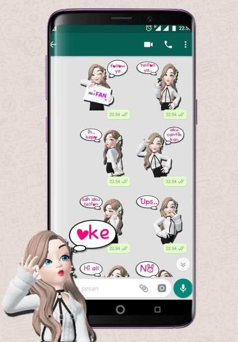 WA Sticker Cewe Cute, Seksi Lucu WAStickerApps screenshot 1
