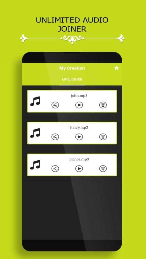 MP3 Merger : Audio Joiner स्क्रीनशॉट 1