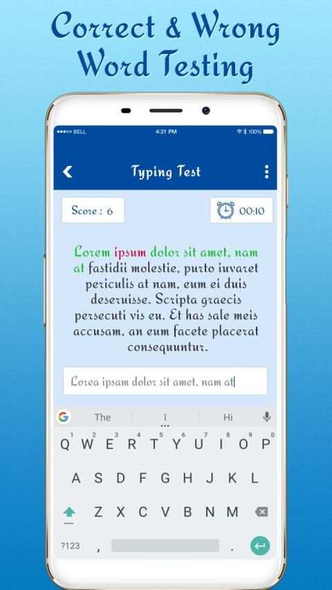 Learn Typing in Mobile - Typing Speed Master Test स्क्रीनशॉट 4