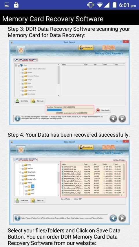 Memory Card Recovery Software Help स्क्रीनशॉट 25