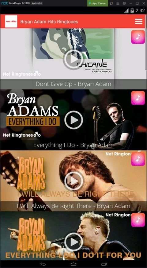 Bryan Adam Hits Ringtones स्क्रीनशॉट 2