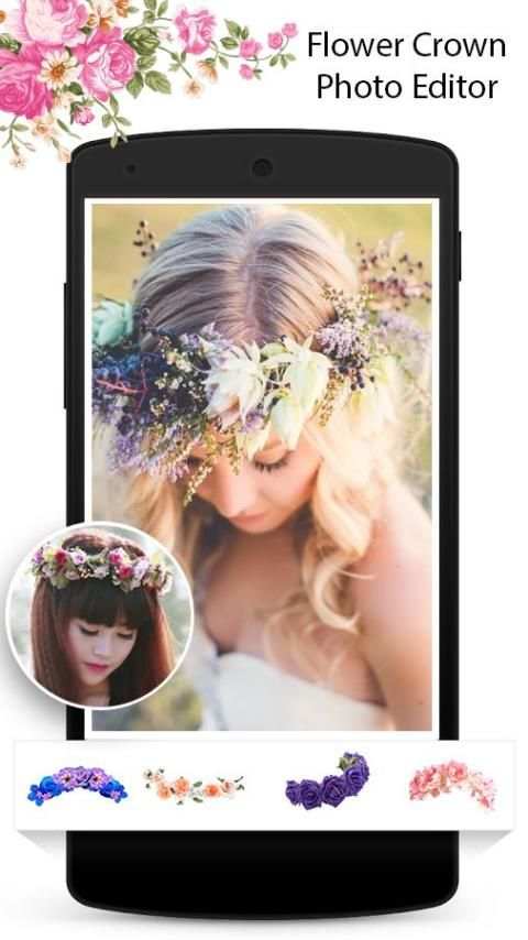 Flower Crown Photo Editor स्क्रीनशॉट 2