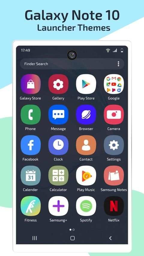 Samsung Note 10 Launcher Theme स्क्रीनशॉट 1