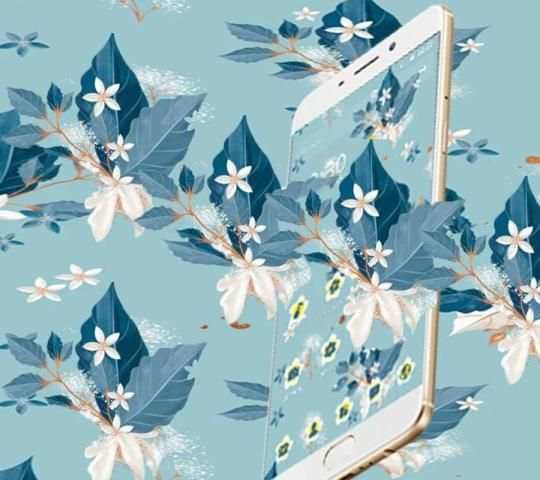Blue Flower Leaf Theme screenshot 4