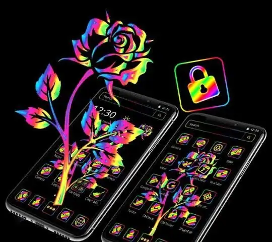 Neon Colorful Rose Theme App Android क ल ए ड उनल ड 9apps