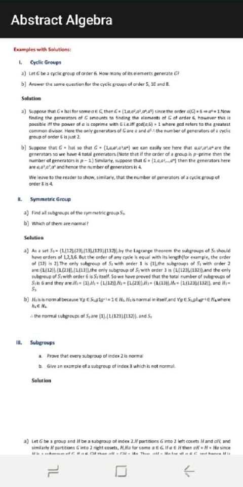 Abstract Algebra screenshot 1