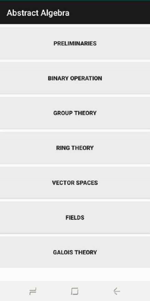 Abstract Algebra screenshot 6