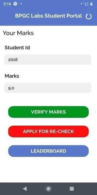 BPGC Student Marks screenshot 3