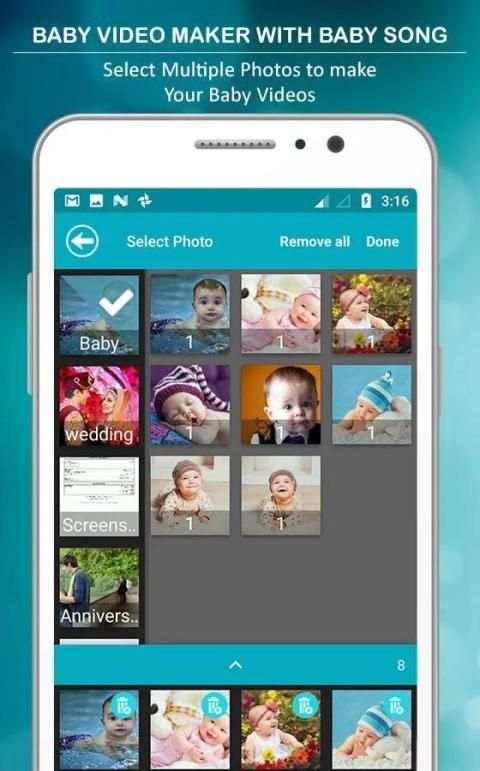 Baby Video Maker With Baby Story Song स्क्रीनशॉट 1