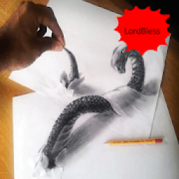 3D Art Drawing आइकन