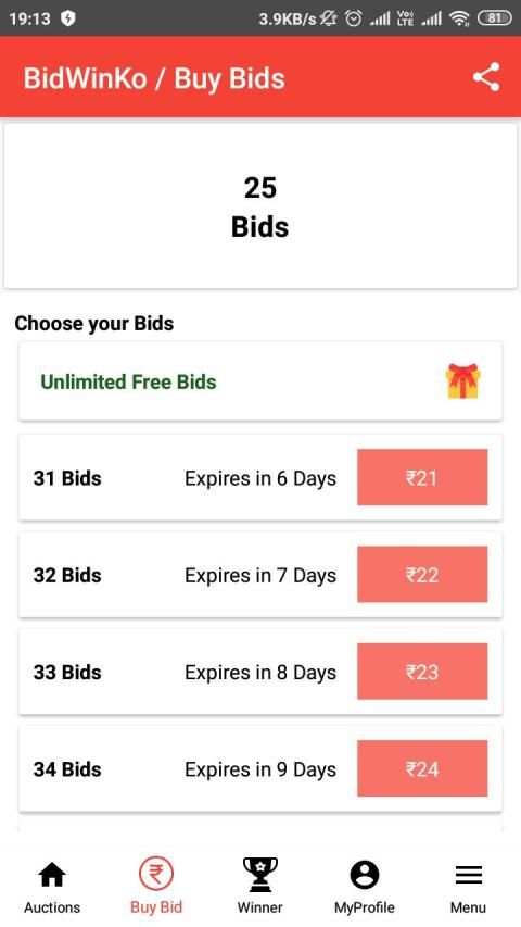BidWinKoApp - Win Free Gifts स्क्रीनशॉट 2