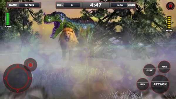 Lion vs Dinosaur Animal Simulator Game screenshot 7