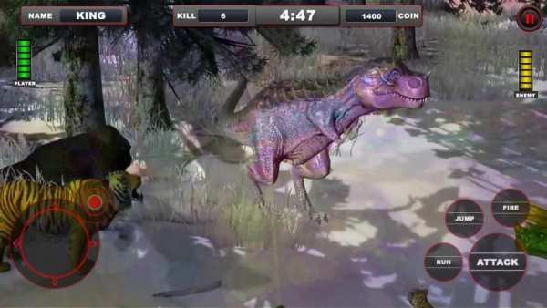 Lion vs Dinosaur Animal Simulator Game screenshot 2