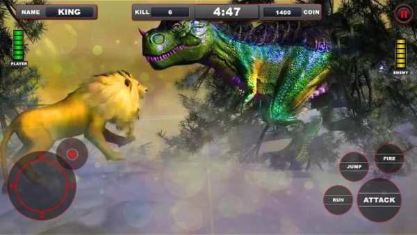 Lion vs Dinosaur Animal Simulator Game screenshot 3