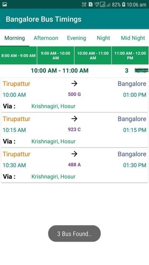 Tirupattur Bus Timing screenshot 1