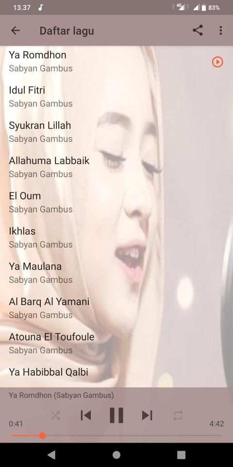 Nissa Sabyan full mp3 offline screenshot 1