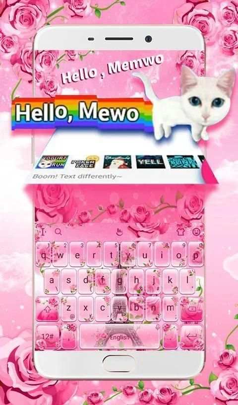 Rose Paris Keyboard Theme screenshot 1