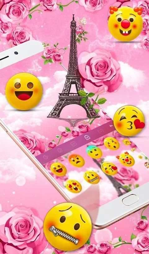 Rose Paris Keyboard Theme screenshot 2