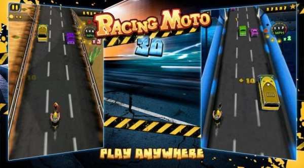 Racing Moto 3D स्क्रीनशॉट 1