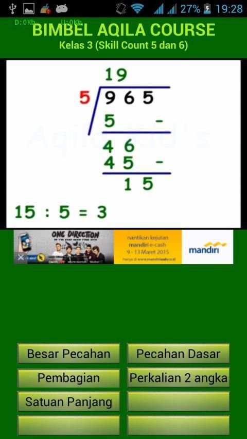 Belajar Matematika Kelas 3 4 تصوير الشاشة