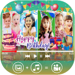 Birthday Video Maker With Music &amp; Editor आइकन