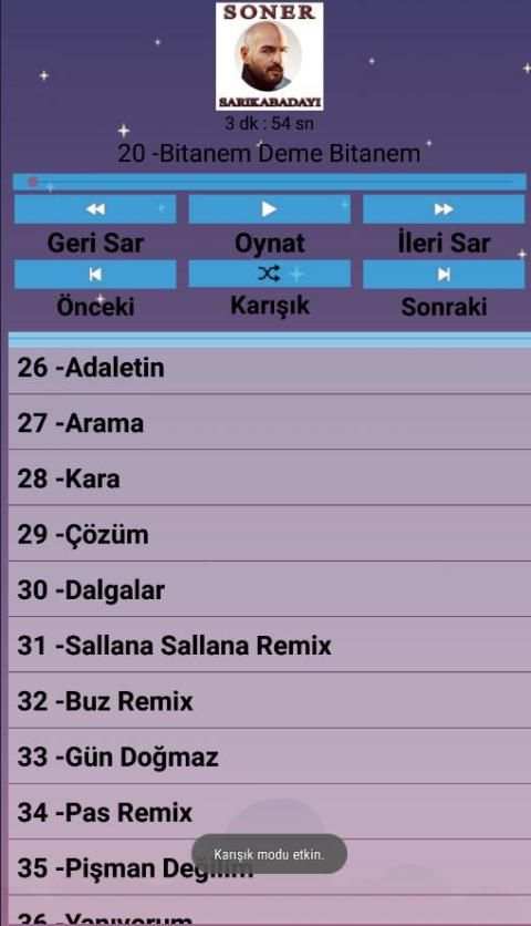 Soner Sarıkabadayı Şarkıları (İnternetsiz) screenshot 1