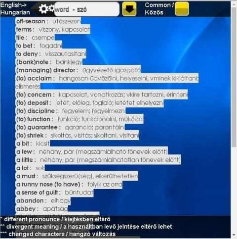 My Memory HUN-ENG Dictionary screenshot 3