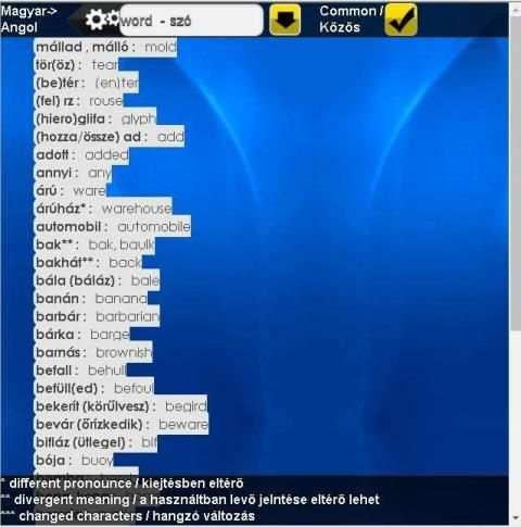 My Memory HUN-ENG Dictionary screenshot 1