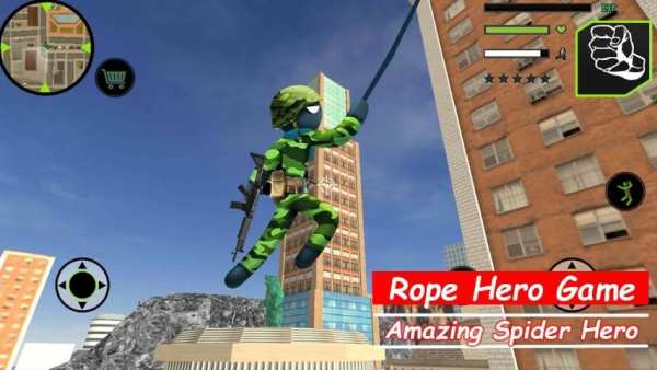 Rope Hero Game: Amazing Spider Hero स्क्रीनशॉट 1