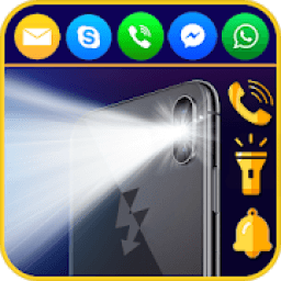 Flash on Call &amp; SMS: Super LED Flashlight आइकन