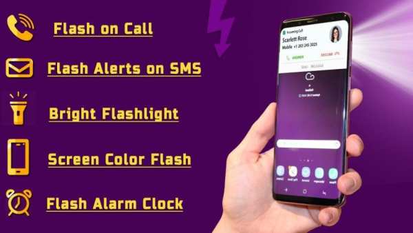 Flash on Call & SMS: Super LED Flashlight screenshot 4