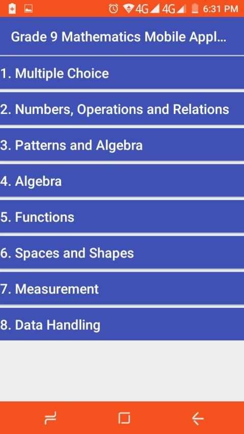 Grade 9 Mathematics Mobile Application screenshot 7