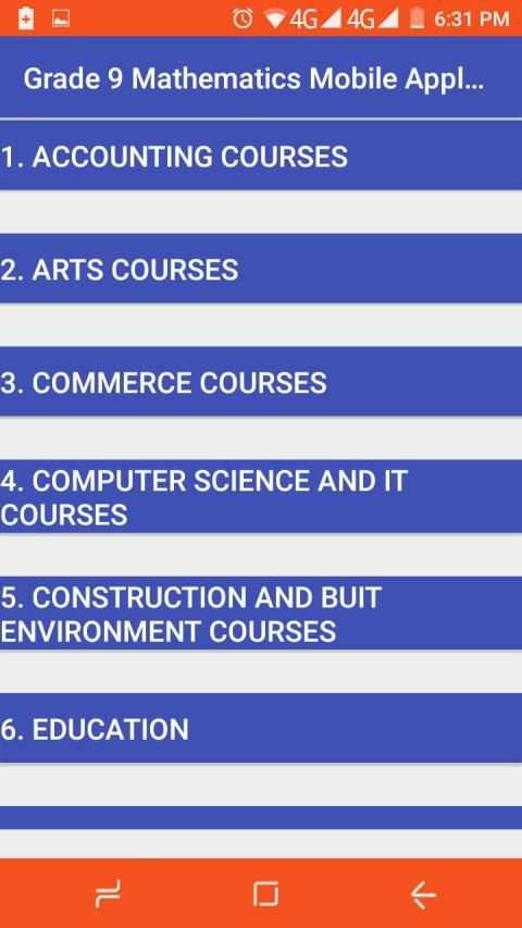 Grade 9 Mathematics Mobile Application स्क्रीनशॉट 2
