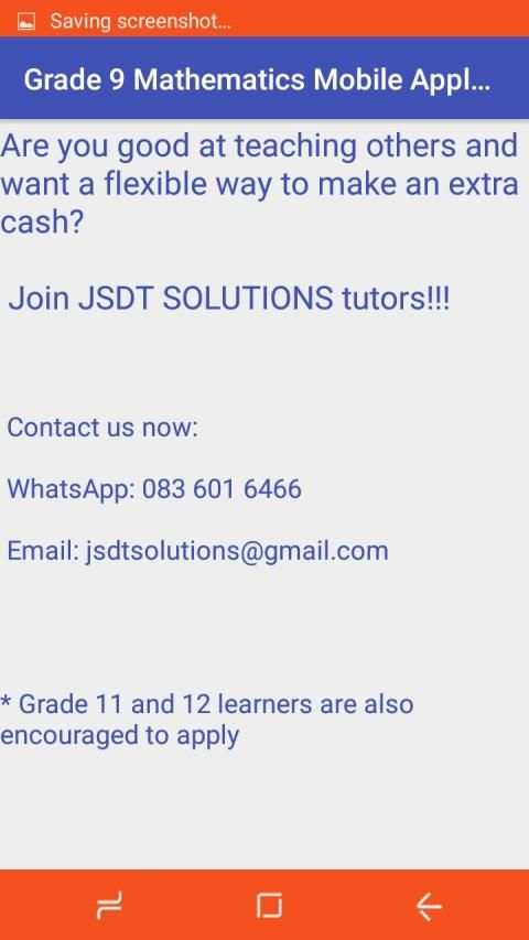 Grade 9 Mathematics Mobile Application screenshot 4