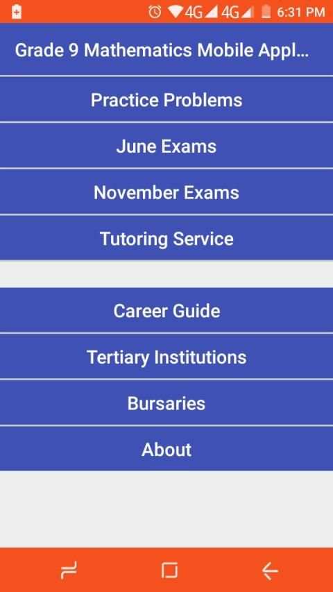 Grade 9 Mathematics Mobile Application स्क्रीनशॉट 8