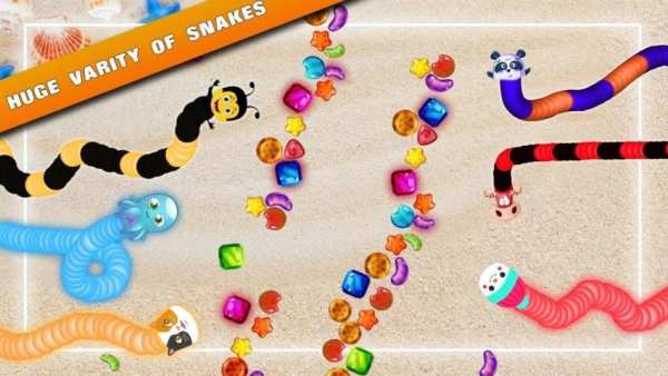 Slither Candy Game IO : Snake Worm Mask screenshot 1