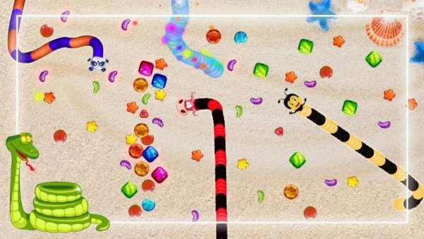 Slither Candy Game IO : Snake Worm Mask screenshot 3