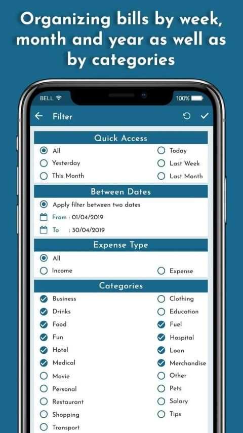 Expense Manager - Track your Expense स्क्रीनशॉट 3