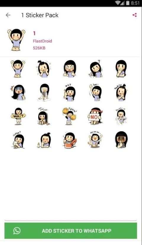 WA Stiker Lucu Cute: WAstickerApps screenshot 4