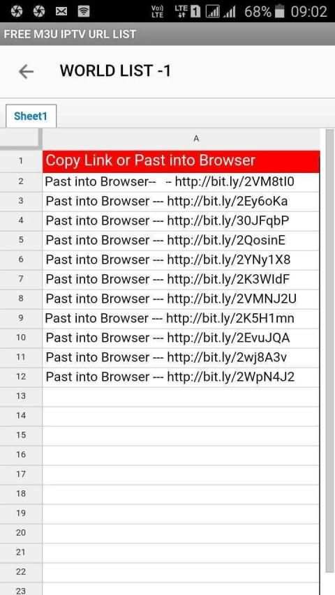 FREE M3U IPTV URL LIST 1 تصوير الشاشة