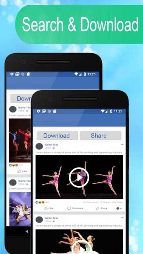 HD Video Saver for Facebook - Easy Video Download screenshot 1