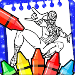 ikon spider boy coloring superhero