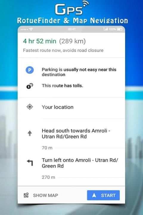 GPS Route, Navigation, Live Maps & Street View screenshot 1