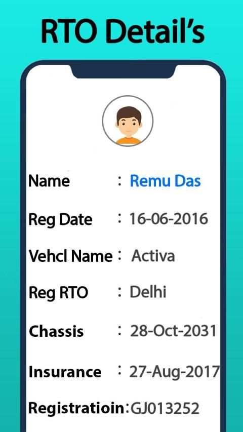 RTO Vehicle Information app, Vehicle Owner Details स्क्रीनशॉट 2