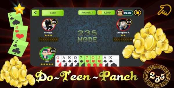 Do Teen Panch - 2 3 5 Card Game स्क्रीनशॉट 7