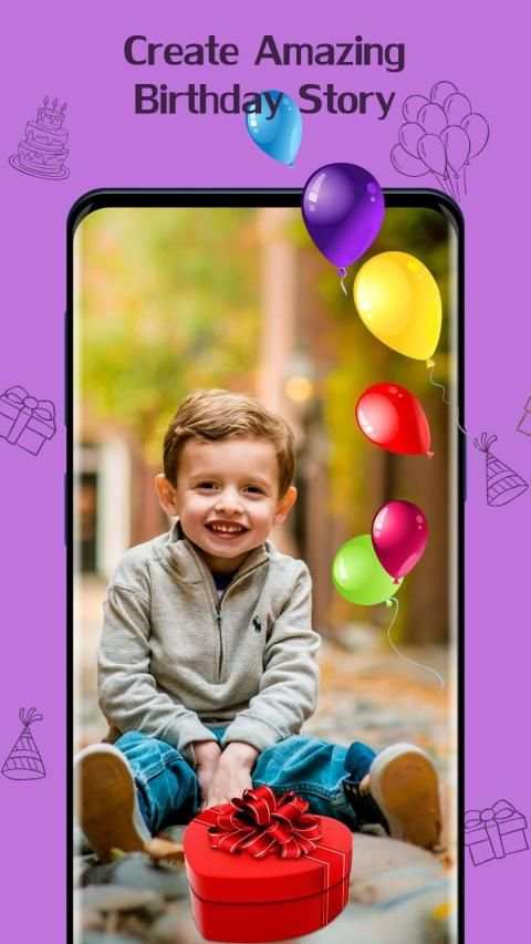 Birthday Story Maker for Instagram and WA Status screenshot 5