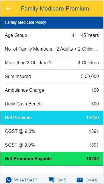Insurance Premium Calculator for UII screenshot 1